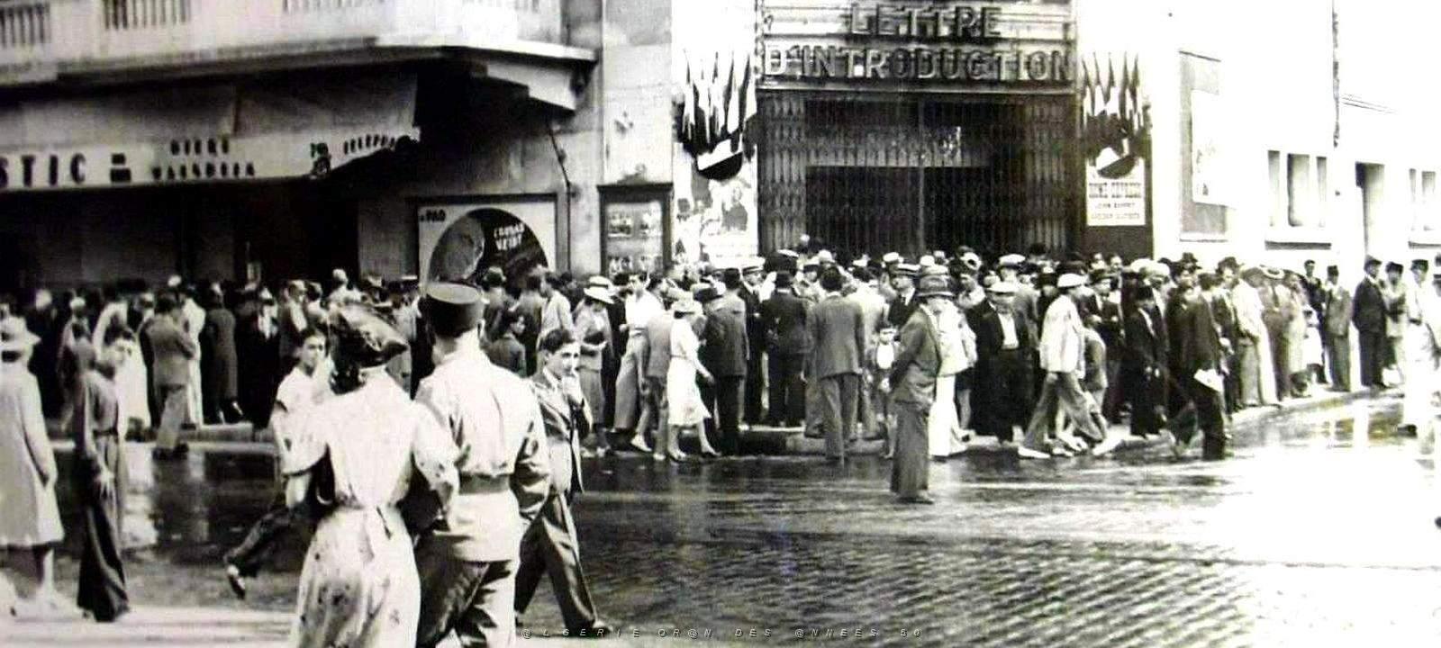 1271- Alger - Manifestation d'Anciens Combattants 2  - Angle  rue Borely la Sapie et rue de Gericault- 9 Juin 1940.jpg